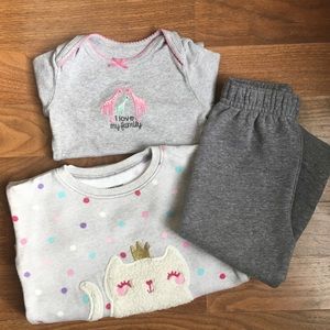 Bundle of 3-Carter’s/J.Beans/Garanimals Outfit-18M